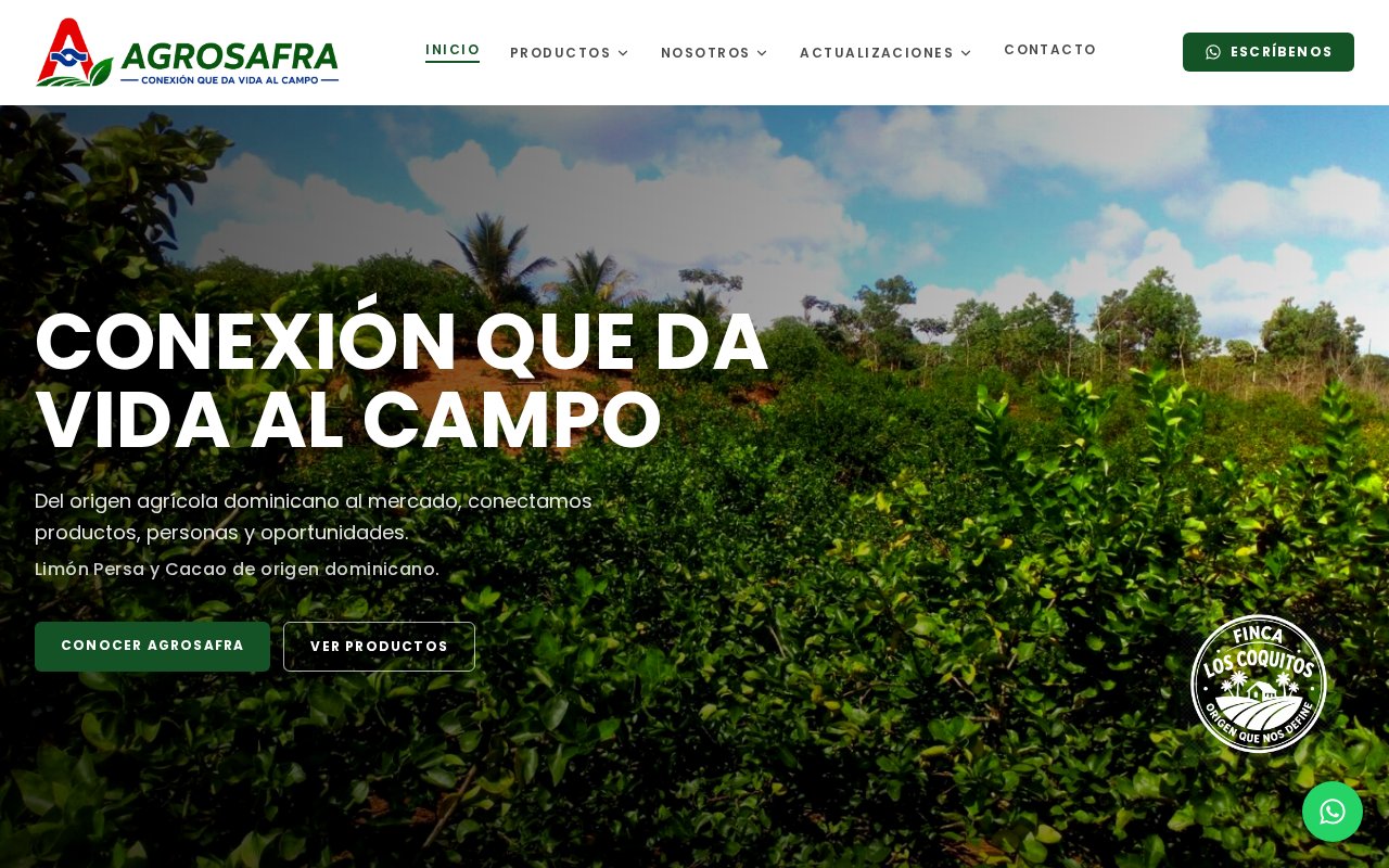 Sitio web de AGROSAFRA